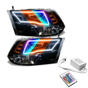 RAM 1500 Headlight Halo Kits - ORACLE Lighting - Pre-Assembled with Switchback - `09-`18